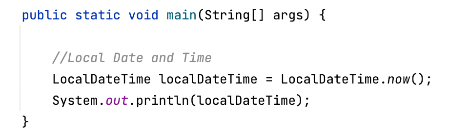 Java 8 Current Local Date and Time